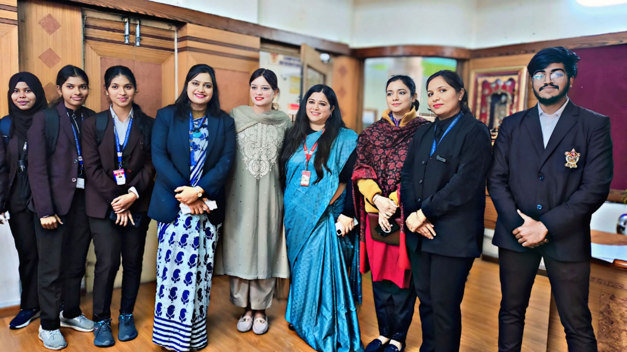 Anushikha Dwivedi with college students